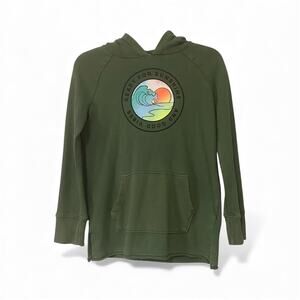 Cat & Jack Hoodie Size 6/7 Green Sunshine & Good Vibes Graphic Pullover